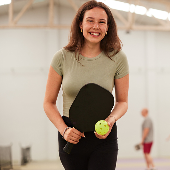 Girl playing Pickleball at Villa Sport